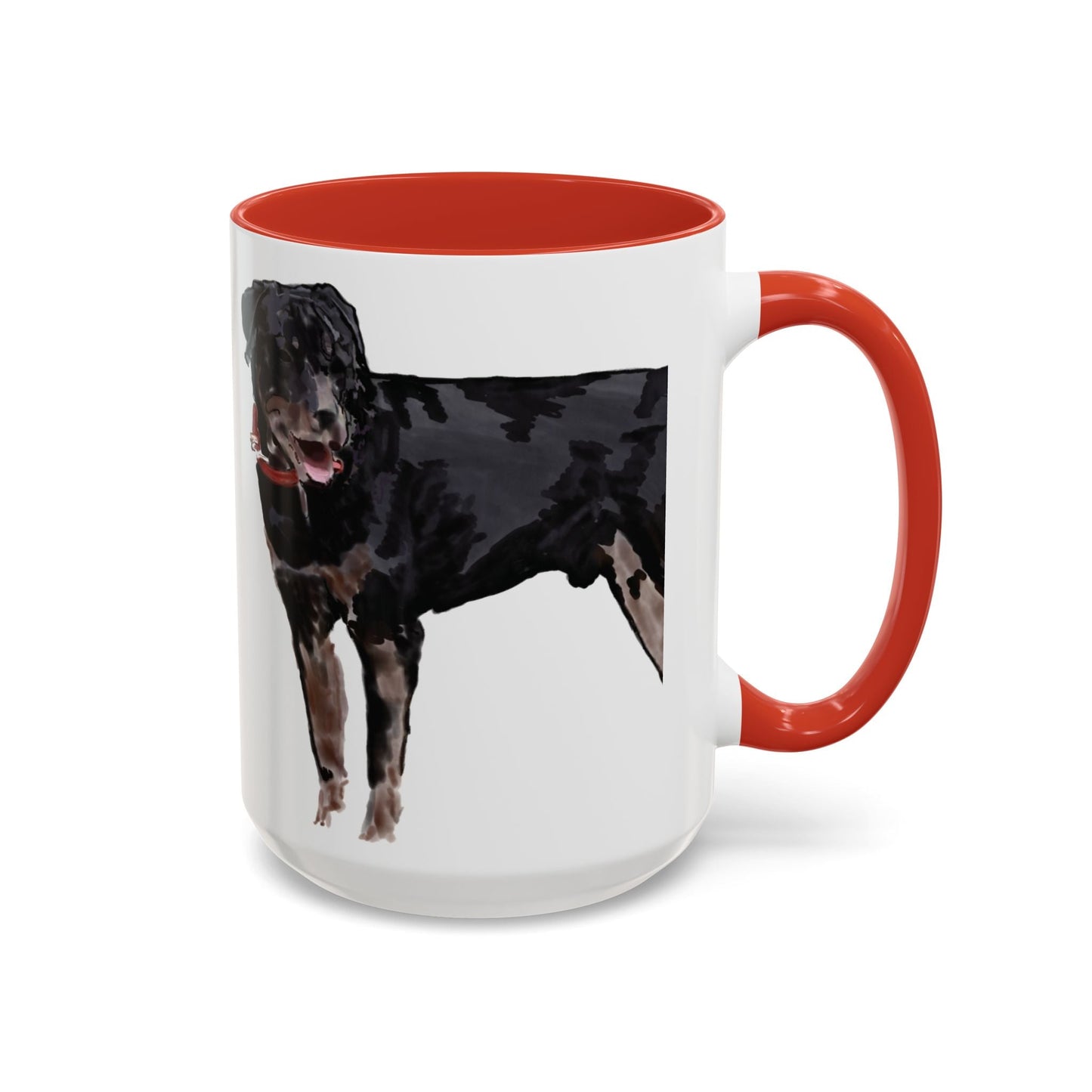 Rottweiler Two Tone Coffee Mug (11oz & 15oz) - Blue Cava