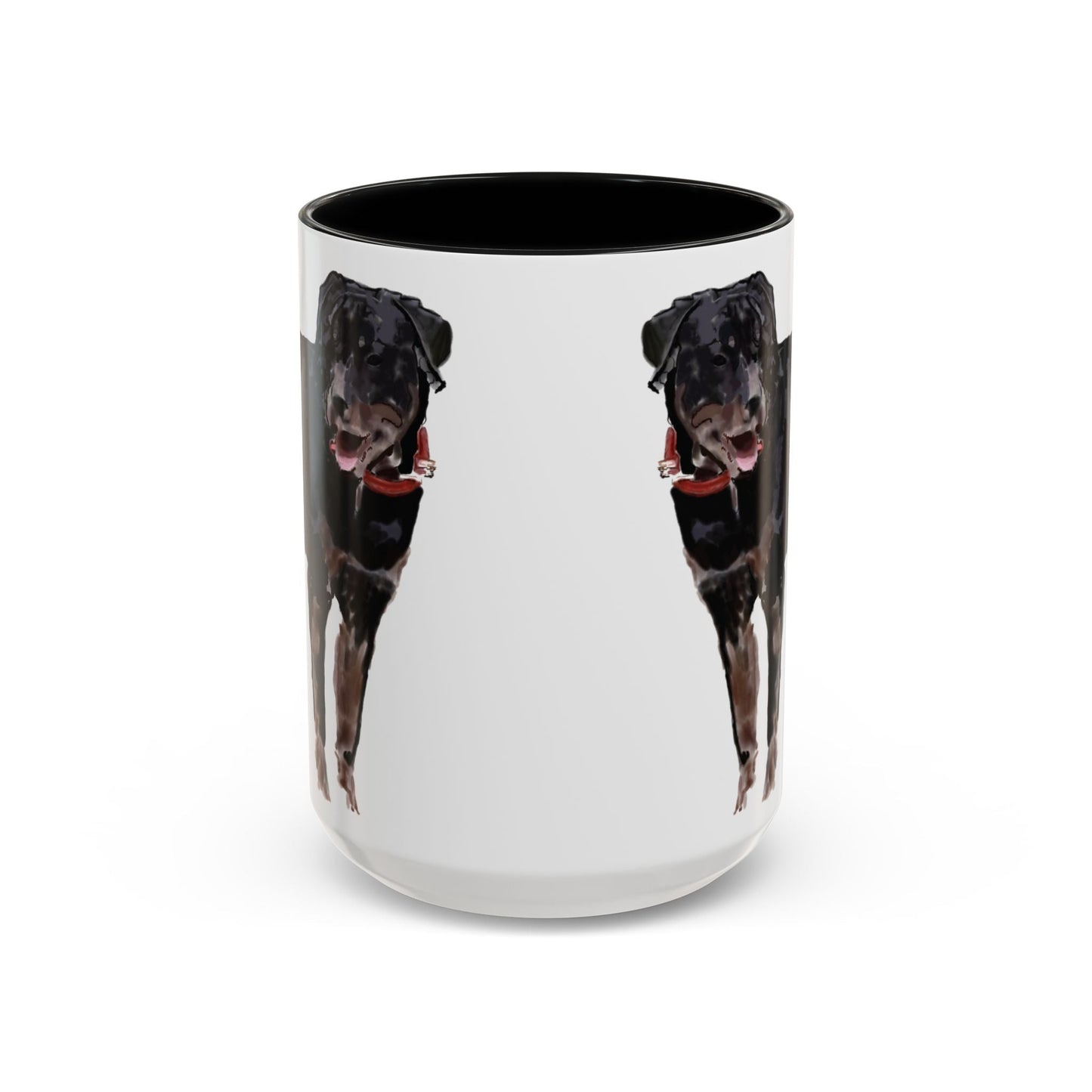 Rottweiler Two Tone Coffee Mug (11oz & 15oz) - Blue Cava