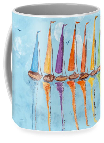 Sailboat Reflections - Mug - Blue Cava