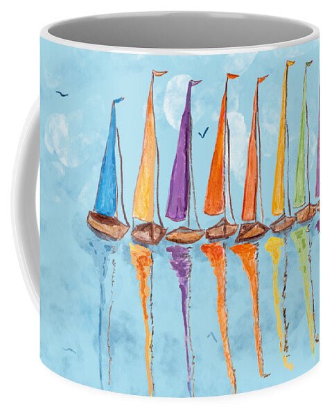 Sailboat Reflections - Mug - Blue Cava