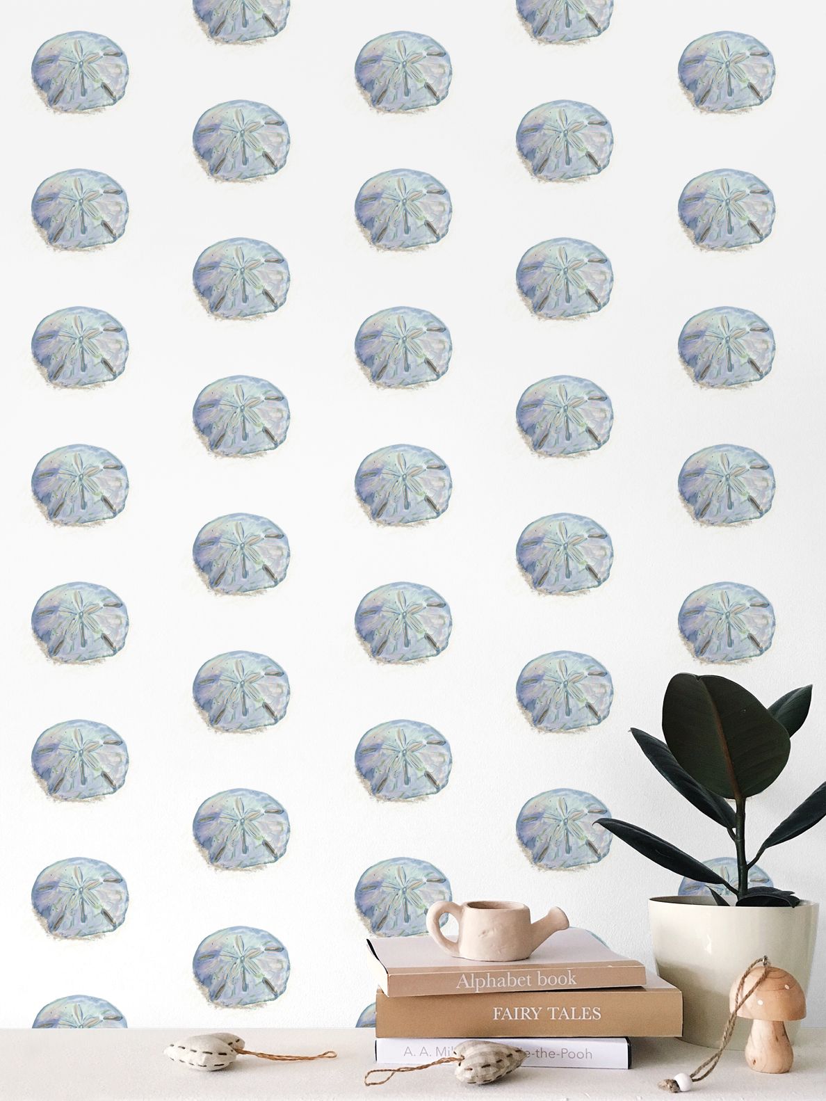 Sand Dollar Wallpaper - Blue Cava