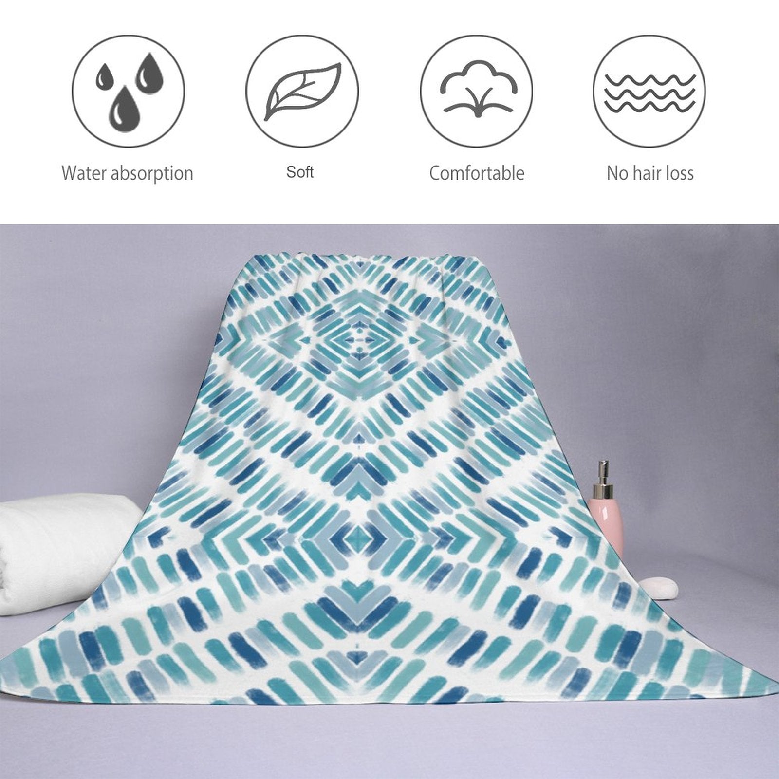 Sea Glass Bath Towel - Blue Cava