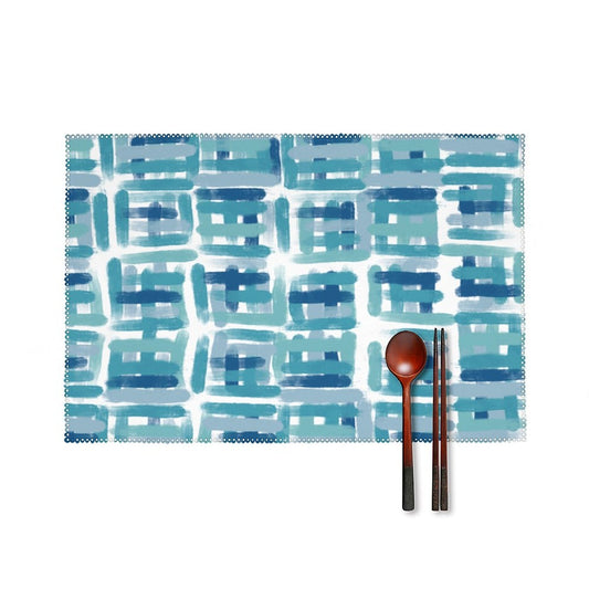 Sea Glass Canvas Placemat Set - Blue Cava