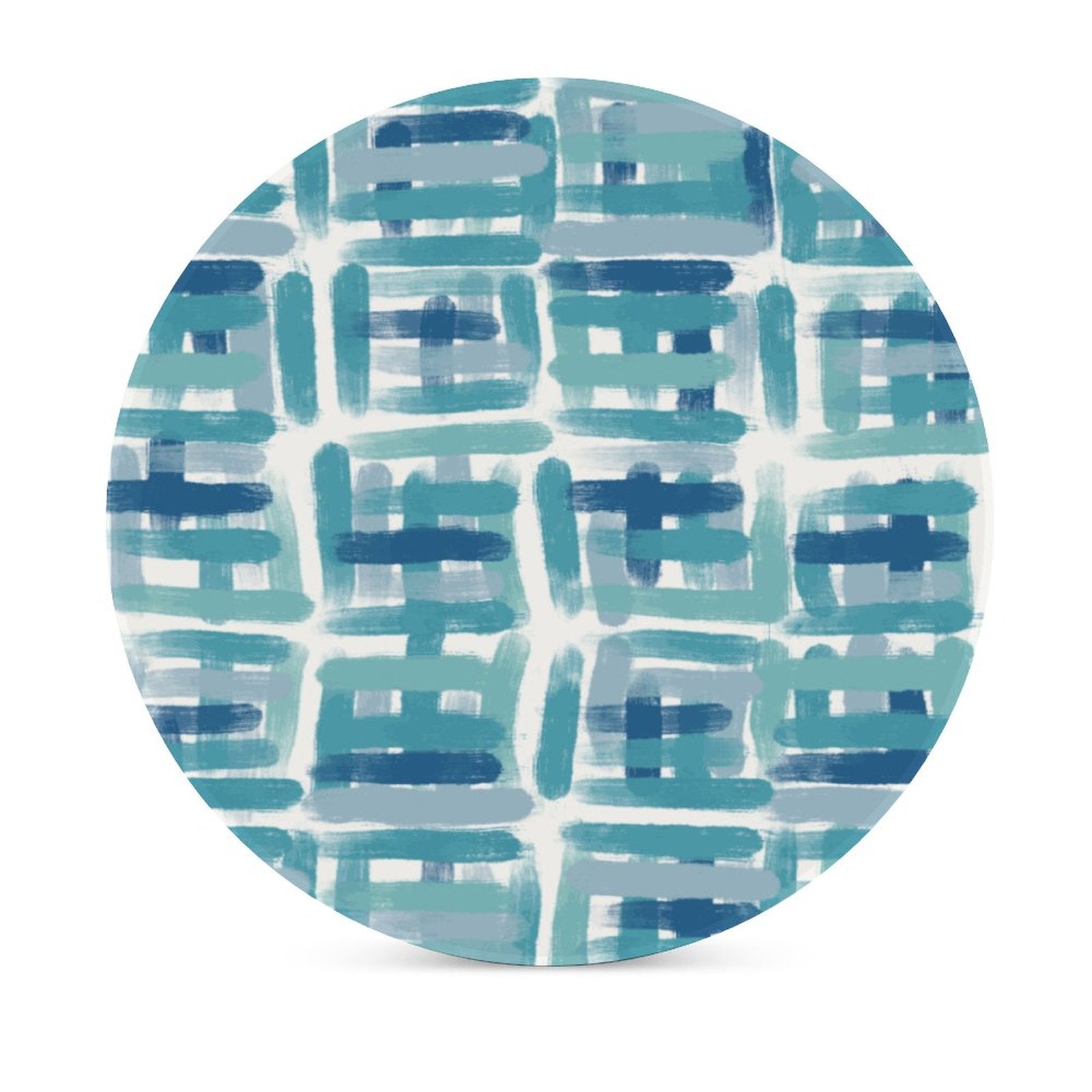 Sea Glass Round Ceramic Coaster - Blue Cava