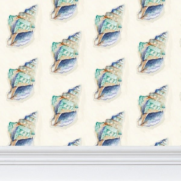 Sea Shell Wallpaper - Blue Cava