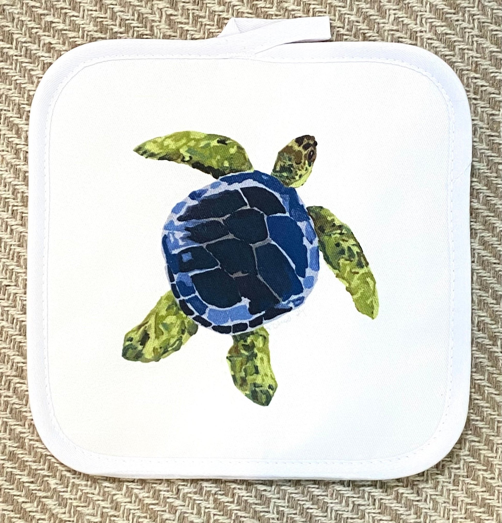 Sea Turtle Pot Holder - Blue Cava