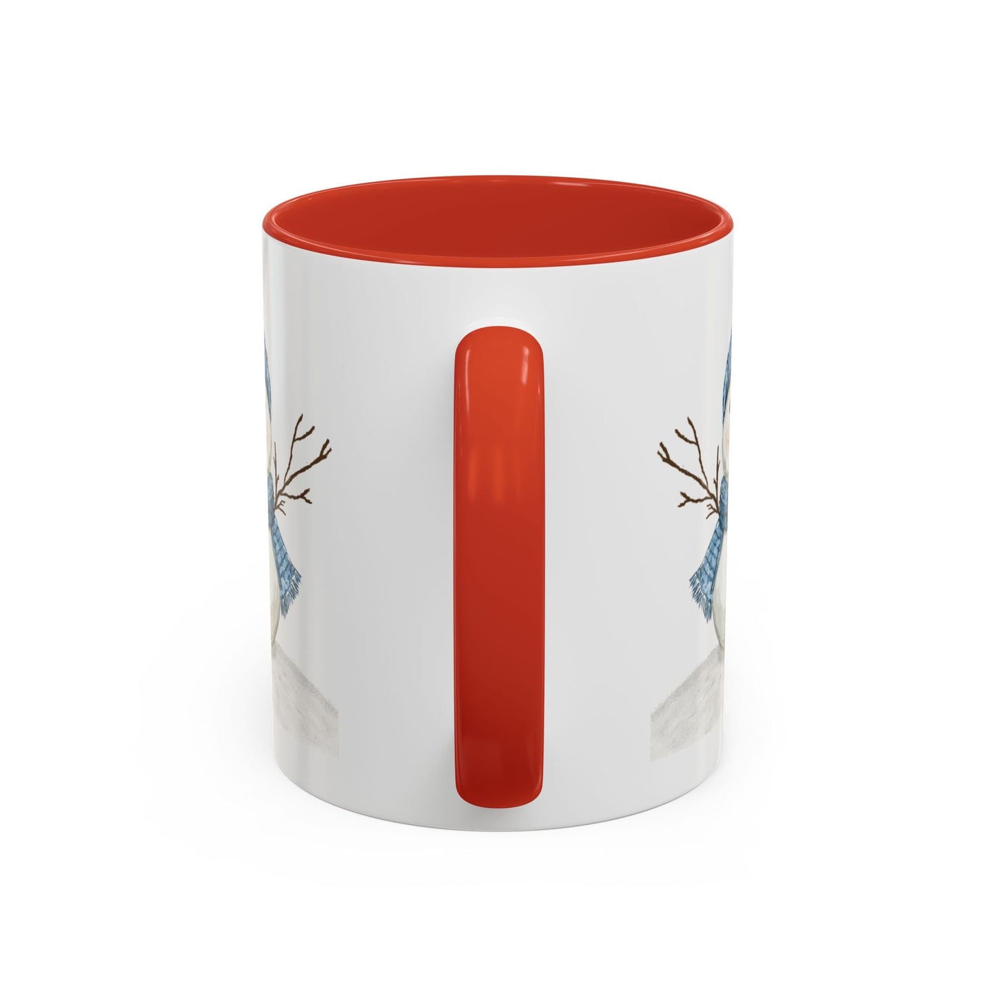 Snowman Accent Coffee Mug (11oz & 15oz) - Blue Cava