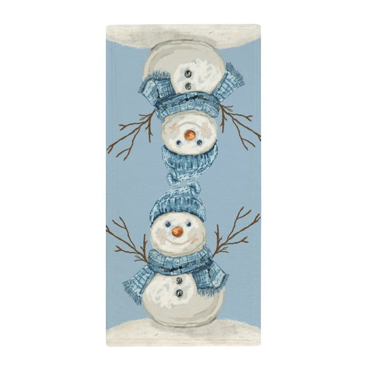 Snowman Hand Towel - Blue Cava