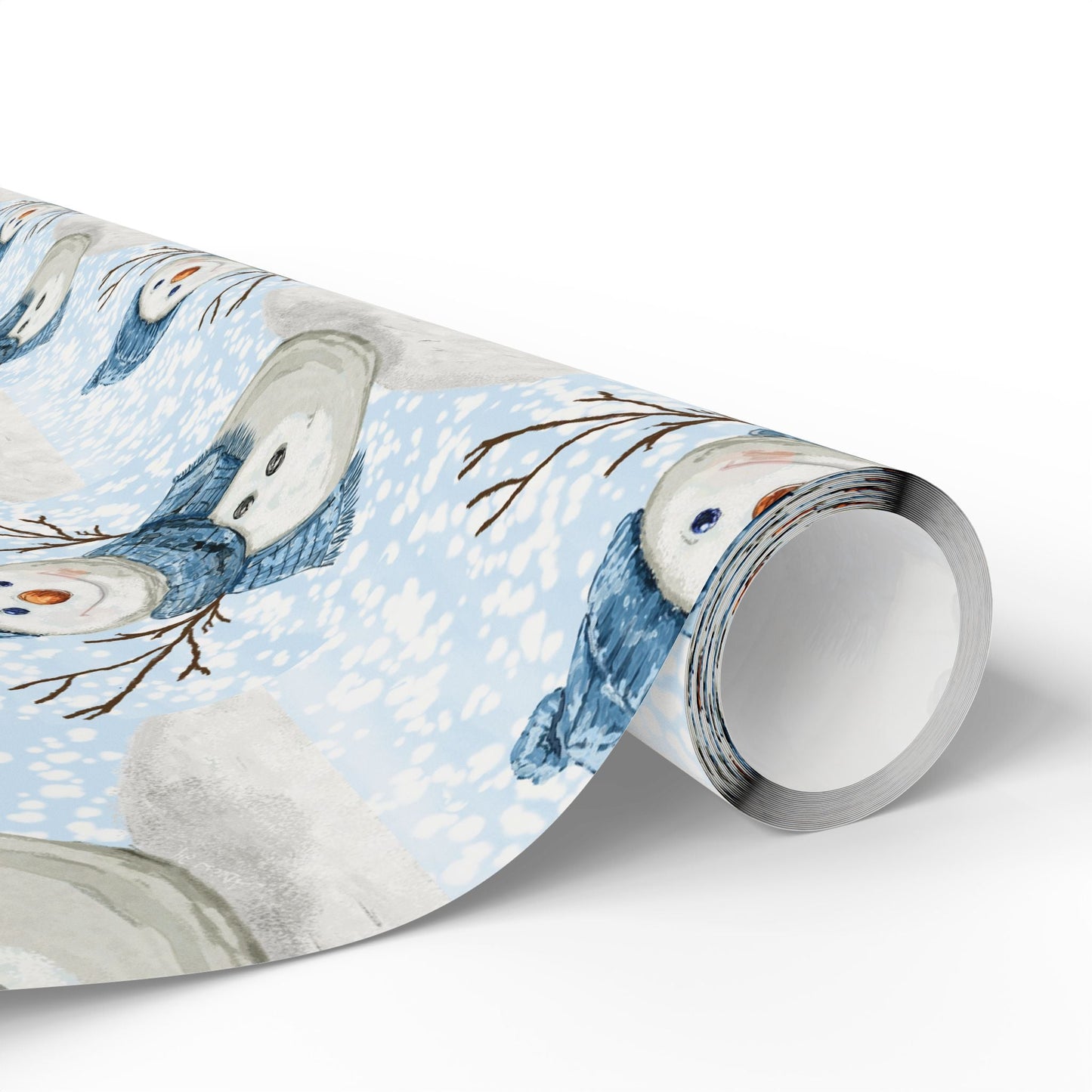 Snowman Wrapping Papers - Blue Cava