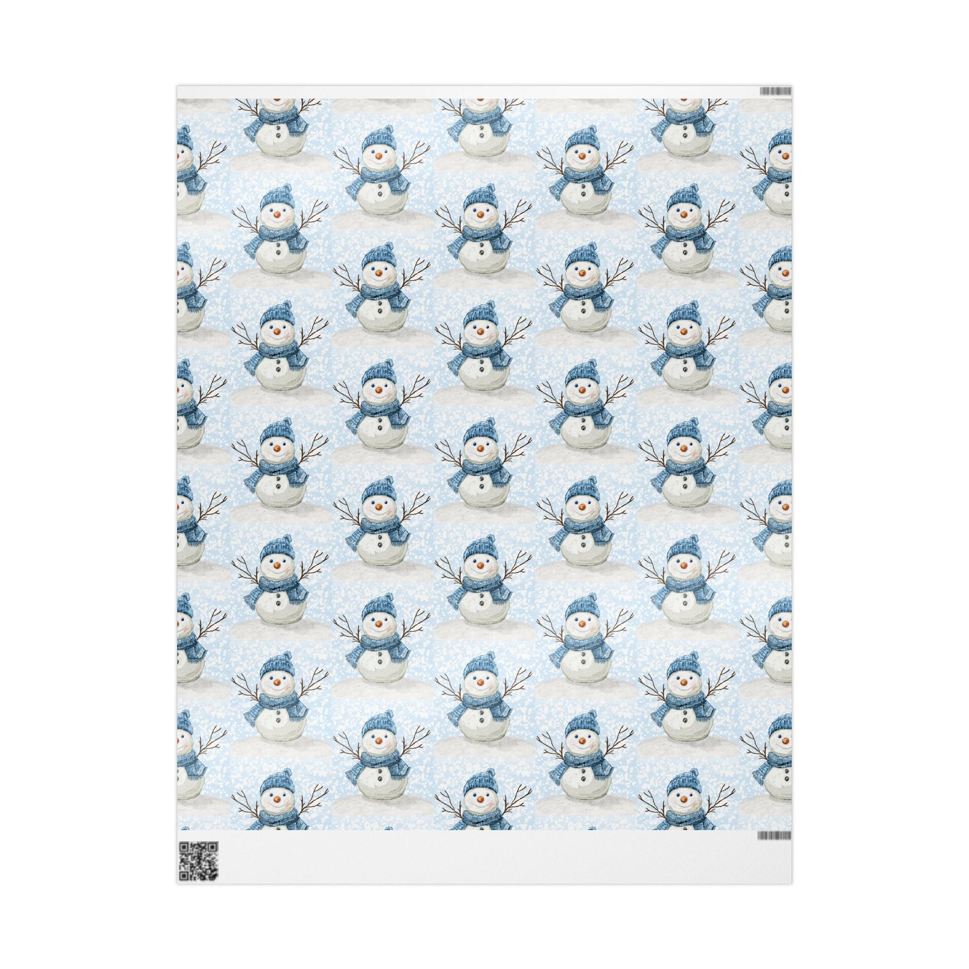 Snowman Wrapping Papers - Blue Cava