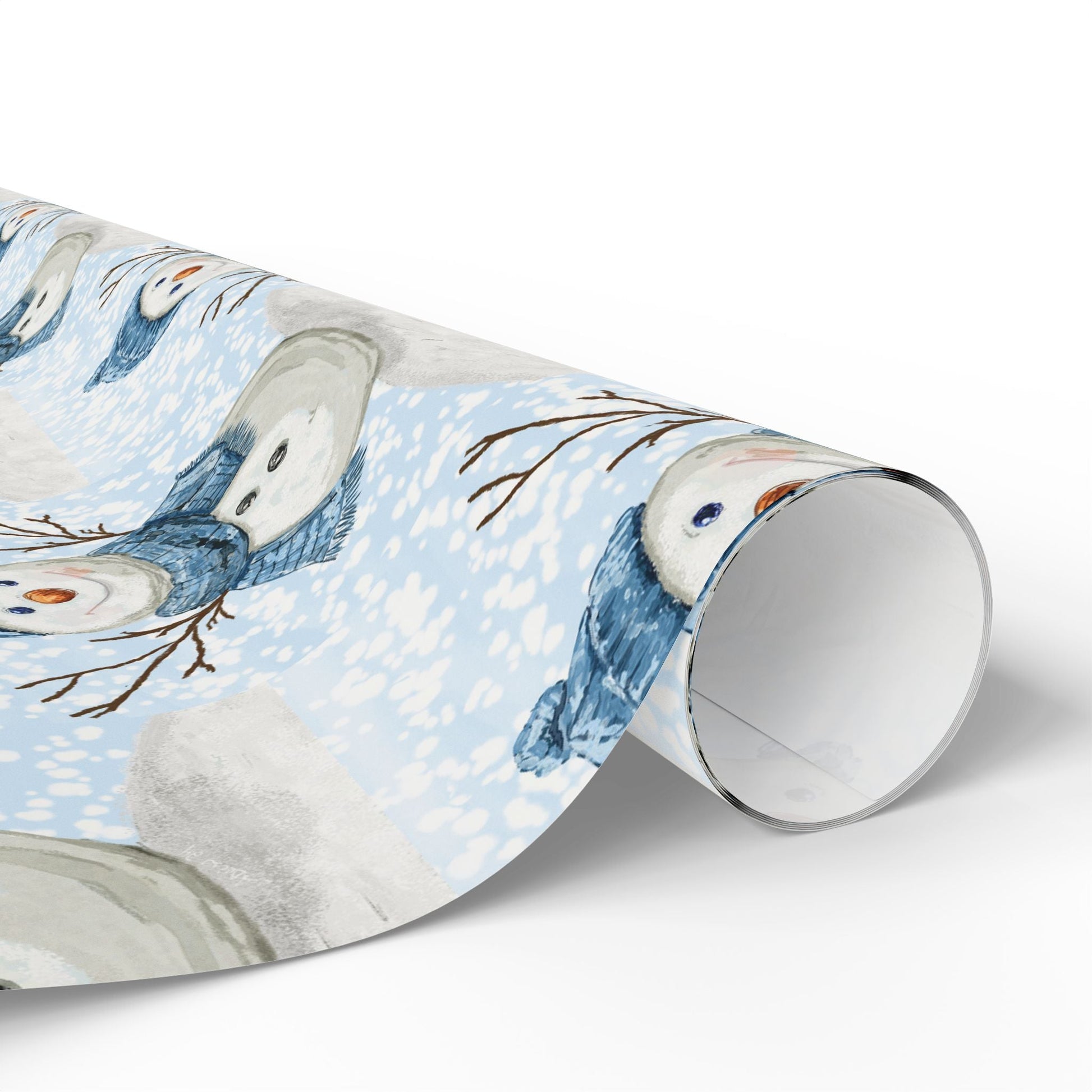 Snowman Wrapping Papers - Blue Cava