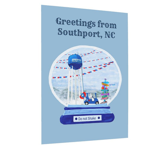 Southport Globe Postcards - Blue Cava