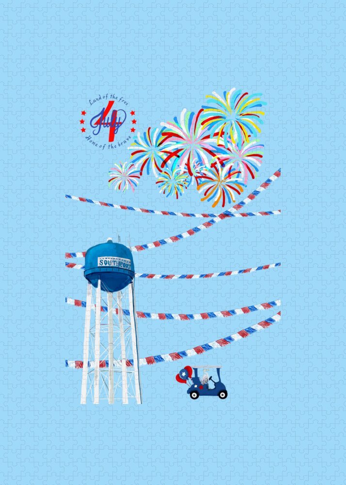 Southport July 4th Celebration - Puzzle - Blue Cava