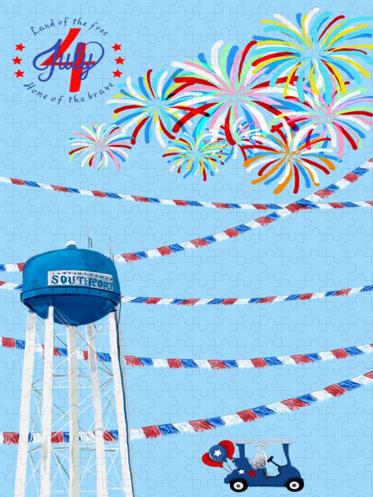 Southport July 4th Celebration - Puzzle - Blue Cava