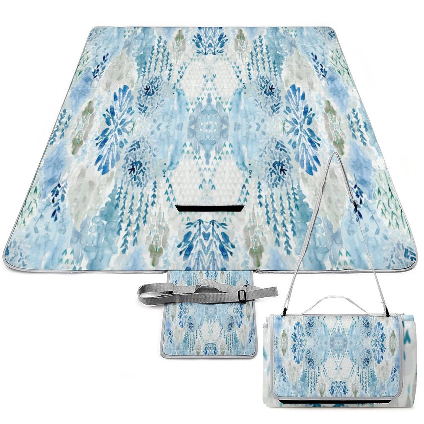 Square Picnic Mat Q003 - Blue Cava