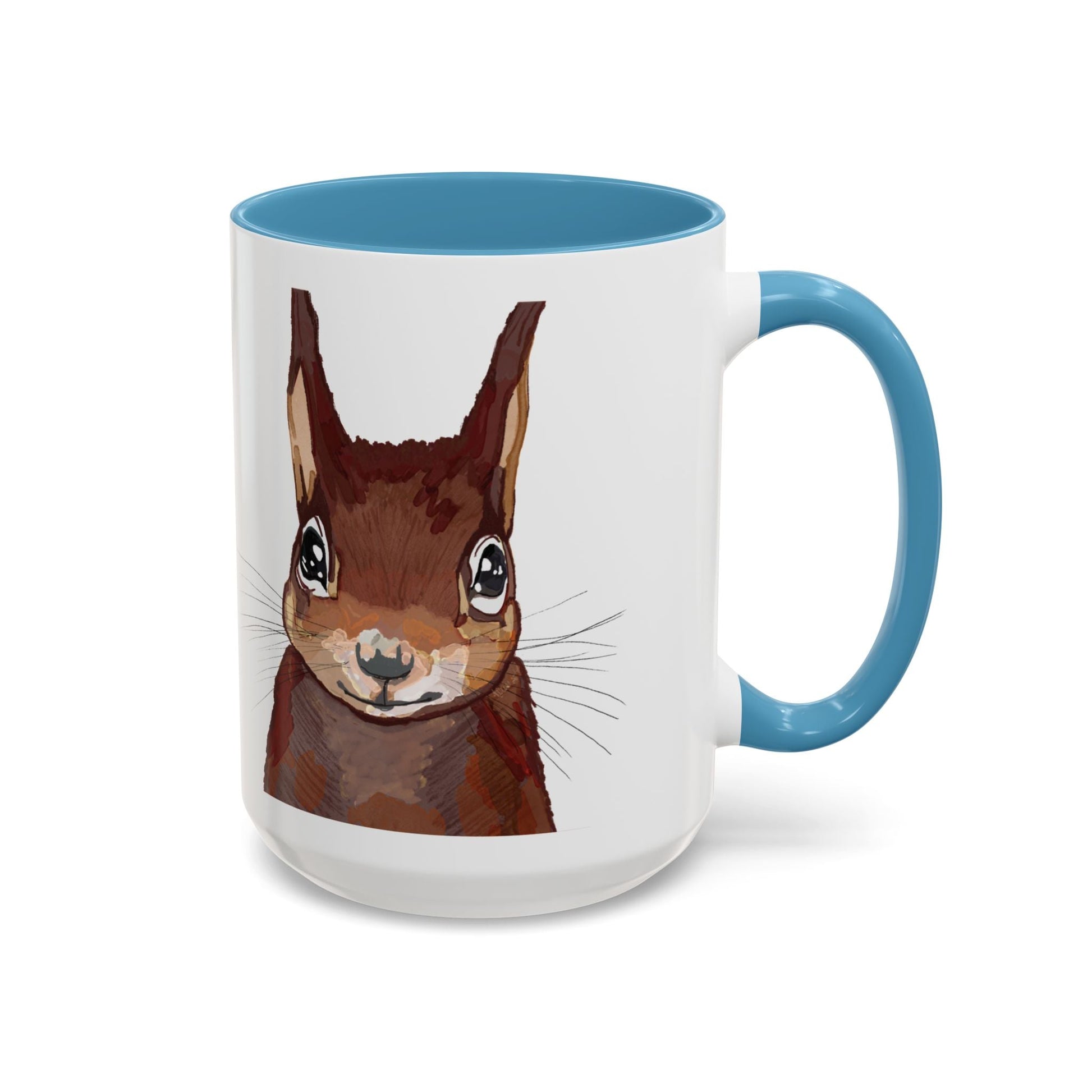 Squirrel Two Tone Coffee Mugs (11oz & 15oz) - Blue Cava