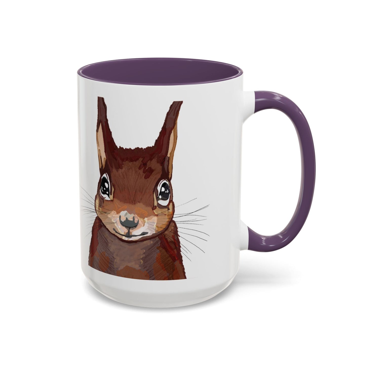 Squirrel Two Tone Coffee Mugs (11oz & 15oz) - Blue Cava