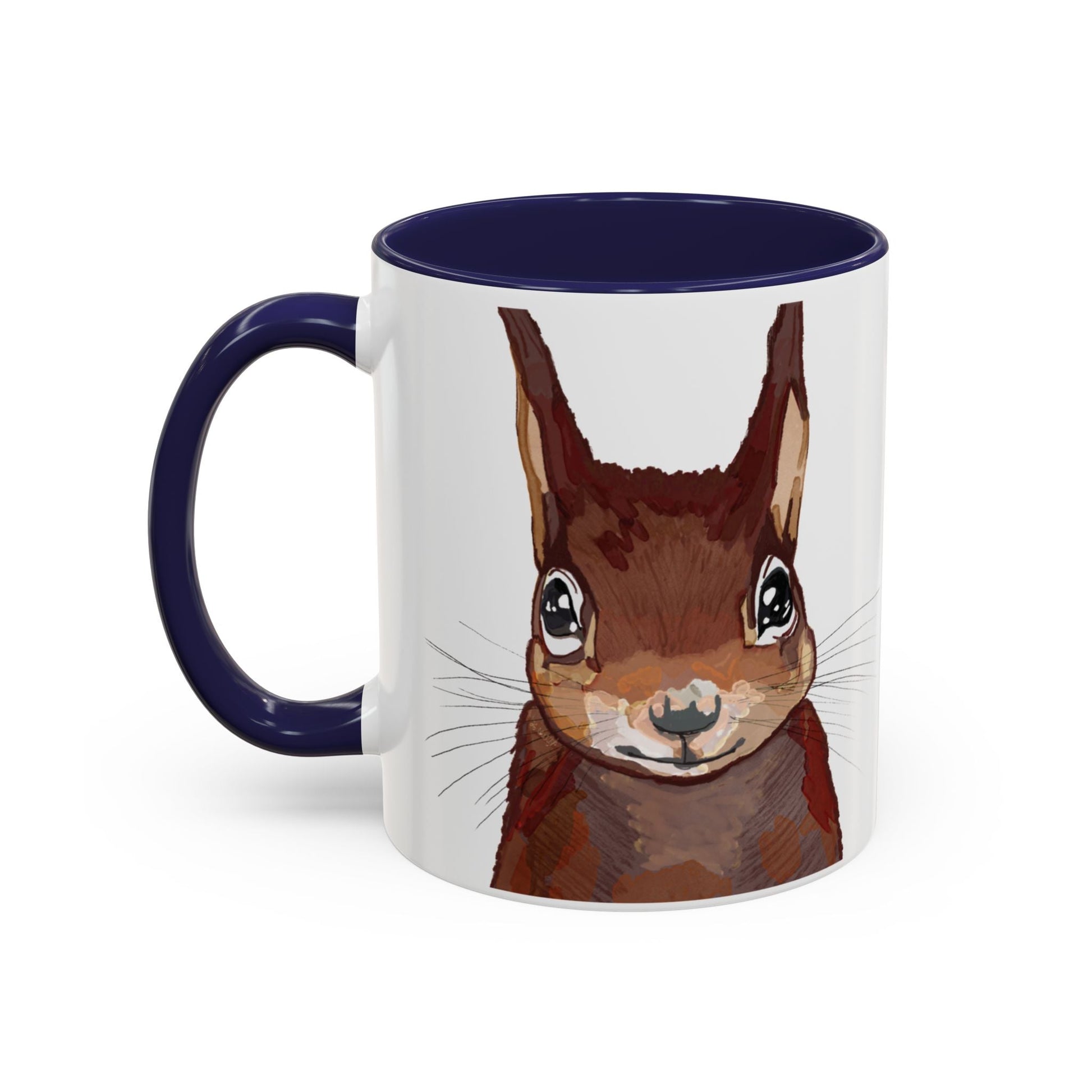 Squirrel Two Tone Coffee Mugs (11oz & 15oz) - Blue Cava