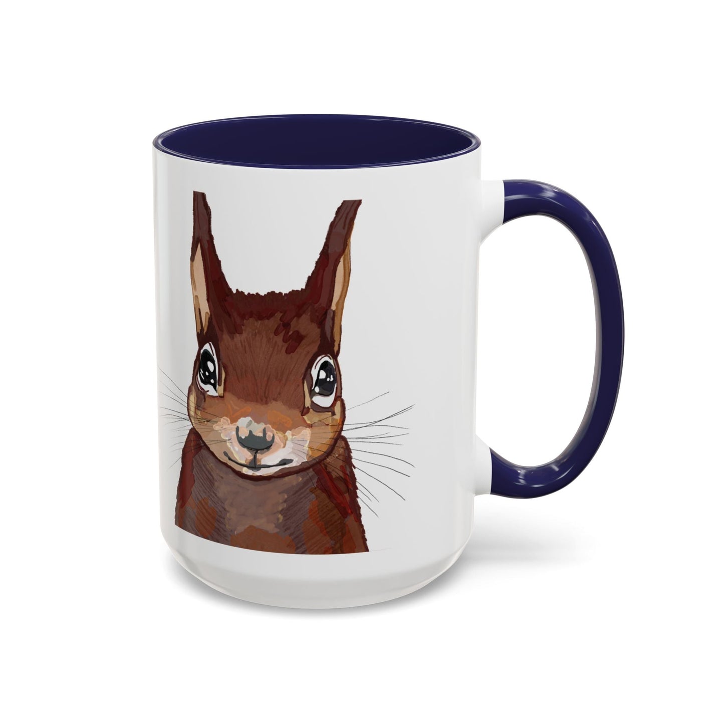 Squirrel Two Tone Coffee Mugs (11oz & 15oz) - Blue Cava