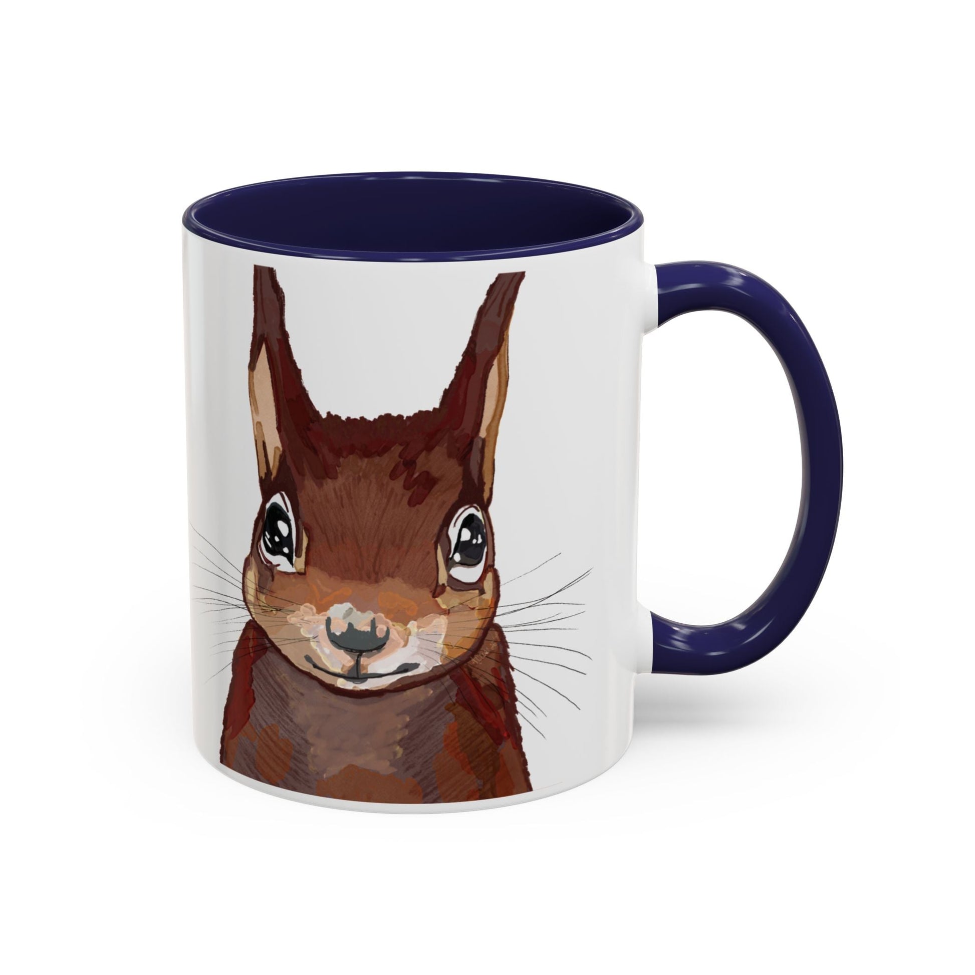 Squirrel Two Tone Coffee Mugs (11oz & 15oz) - Blue Cava