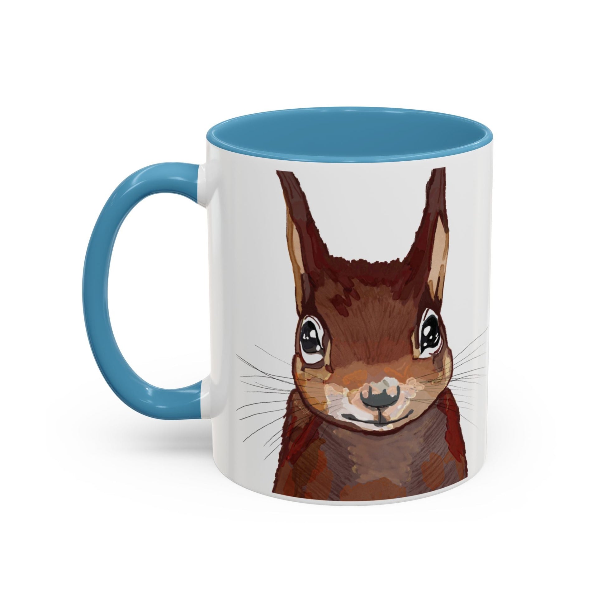 Squirrel Two Tone Coffee Mugs (11oz & 15oz) - Blue Cava