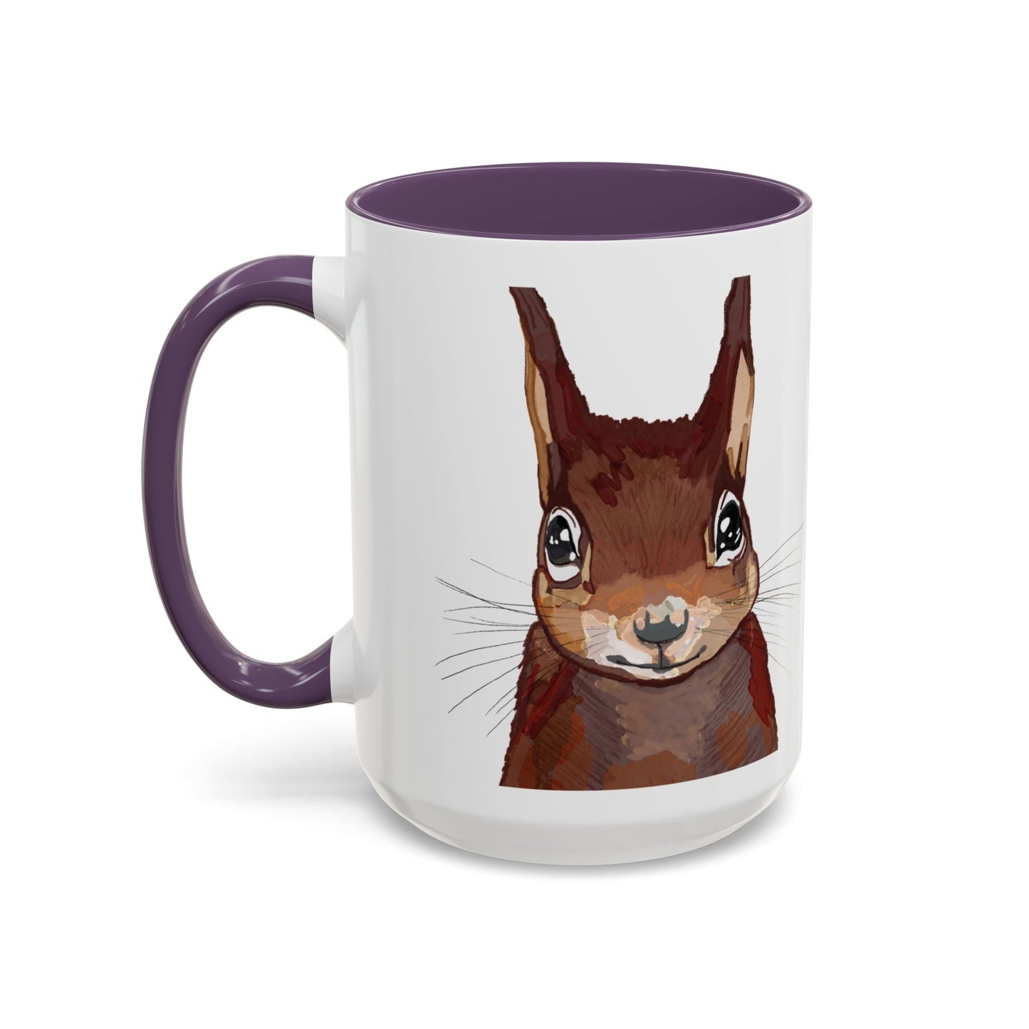 Squirrel Two Tone Coffee Mugs (11oz & 15oz) - Blue Cava