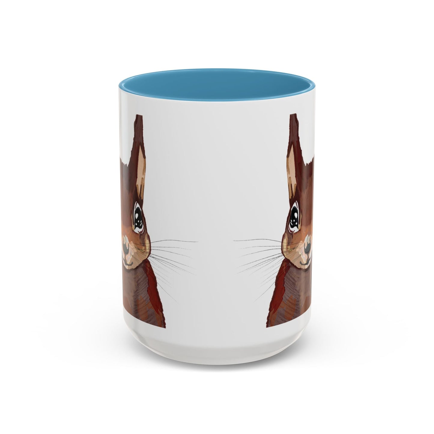 Squirrel Two Tone Coffee Mugs (11oz & 15oz) - Blue Cava