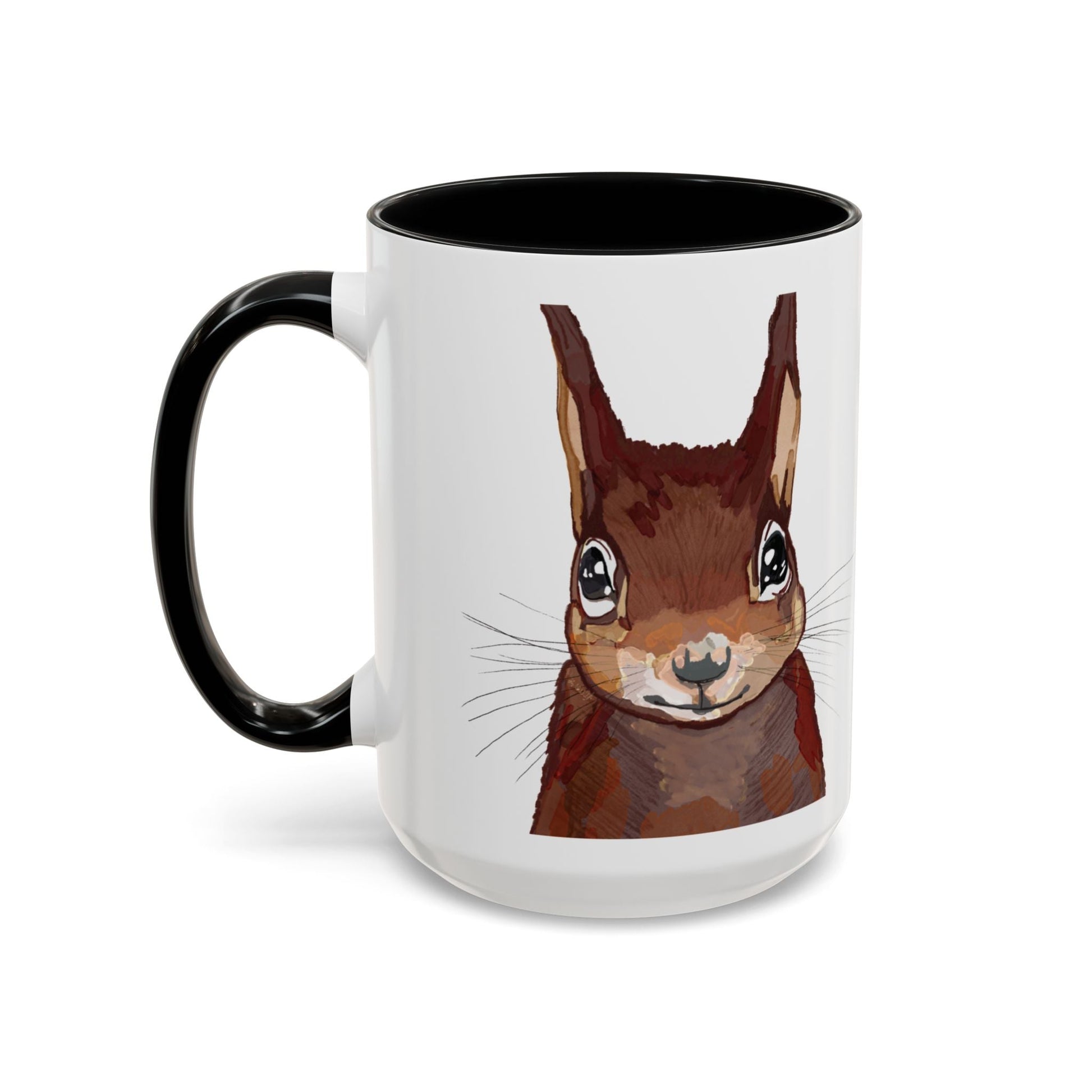 Squirrel Two Tone Coffee Mugs (11oz & 15oz) - Blue Cava