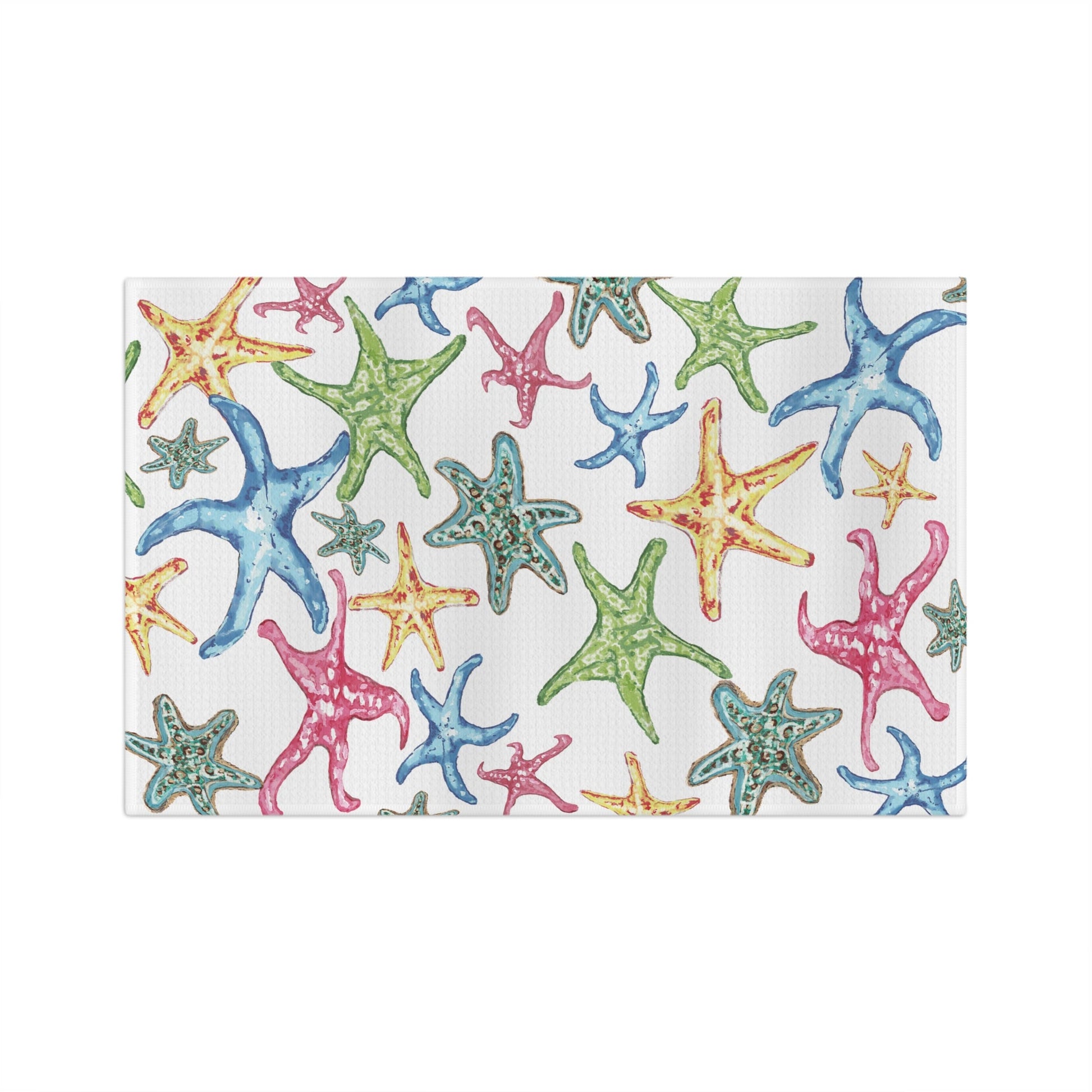 Starfish Microfiber Waffle Towel - Blue Cava