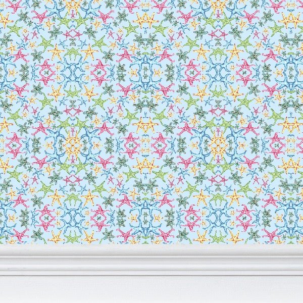 Starfish Wallpaper - Blue Cava