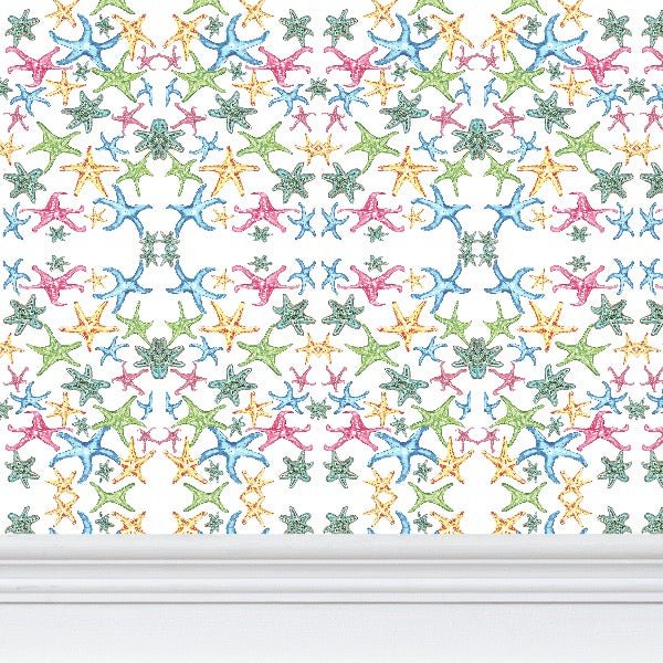 Starfish Wallpaper - Blue Cava