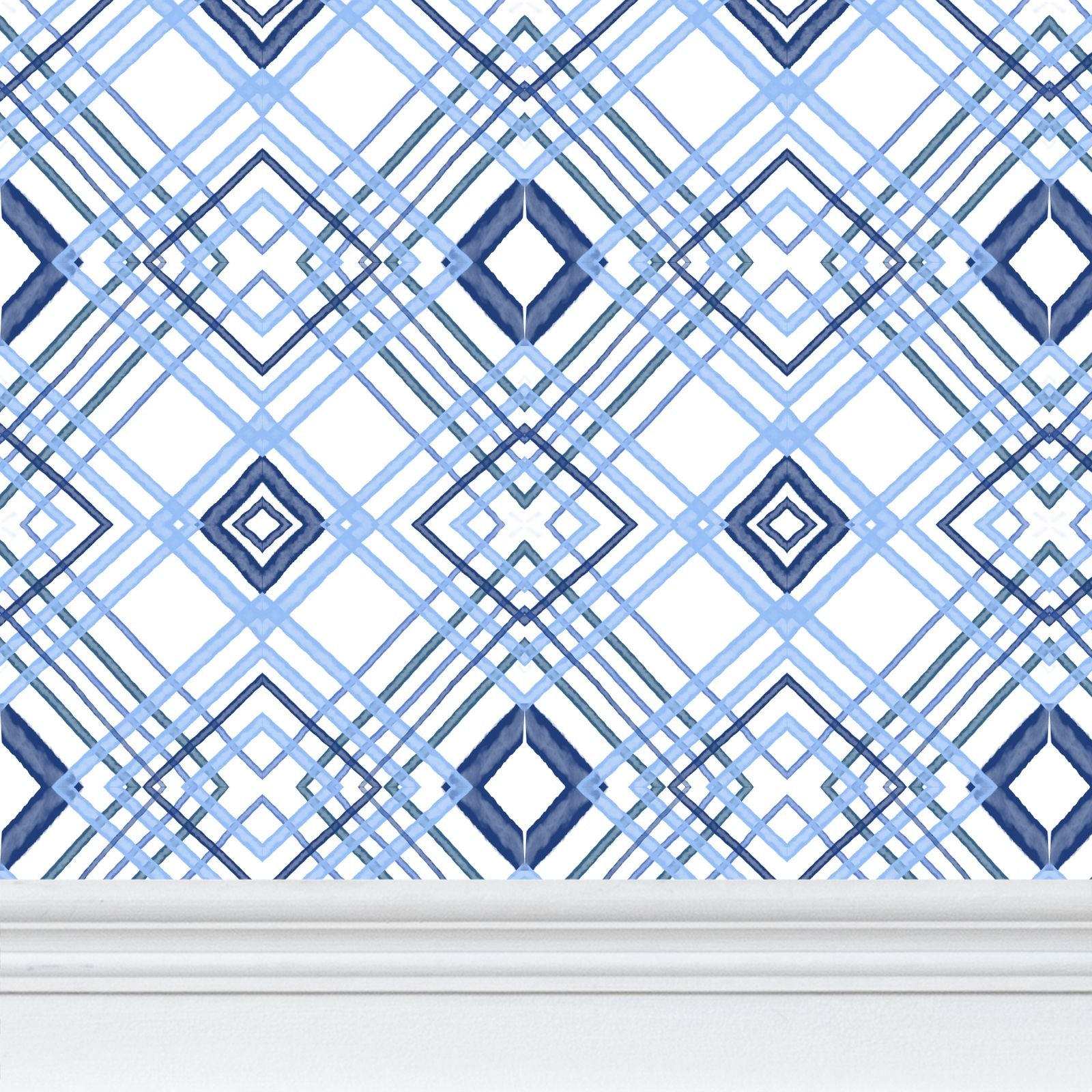 Stripe Wallpaper - Blue Cava