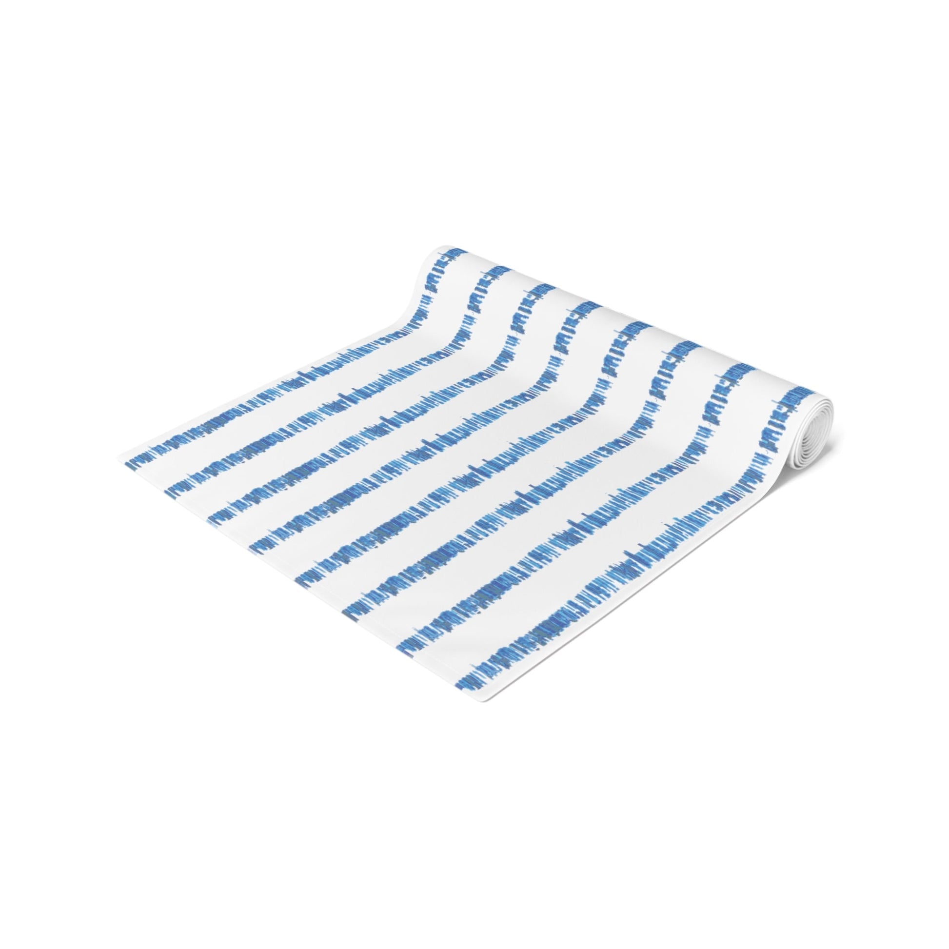 Striped Table Runner (Cotton or Poly) - Blue Cava