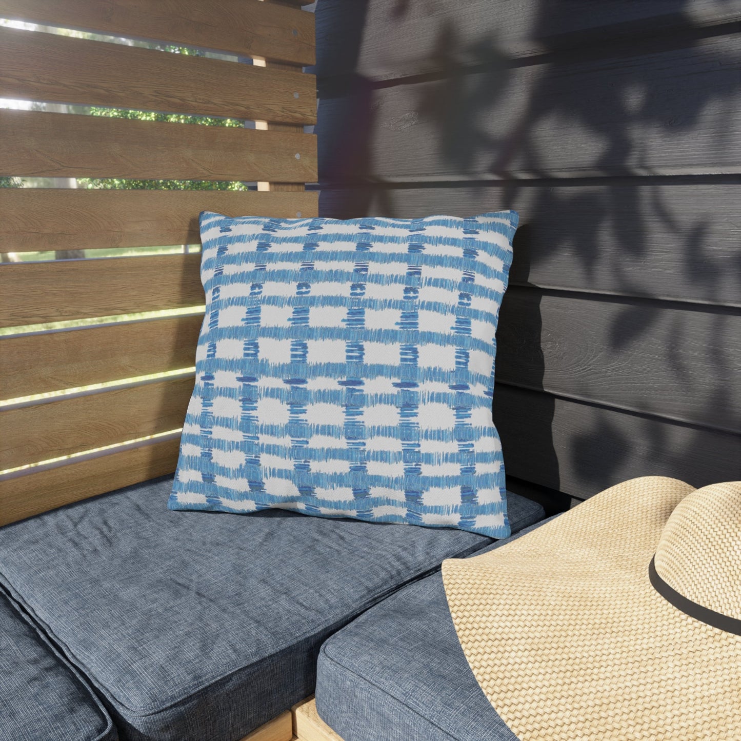 Stripes Outdoor Pillows - Blue Cava