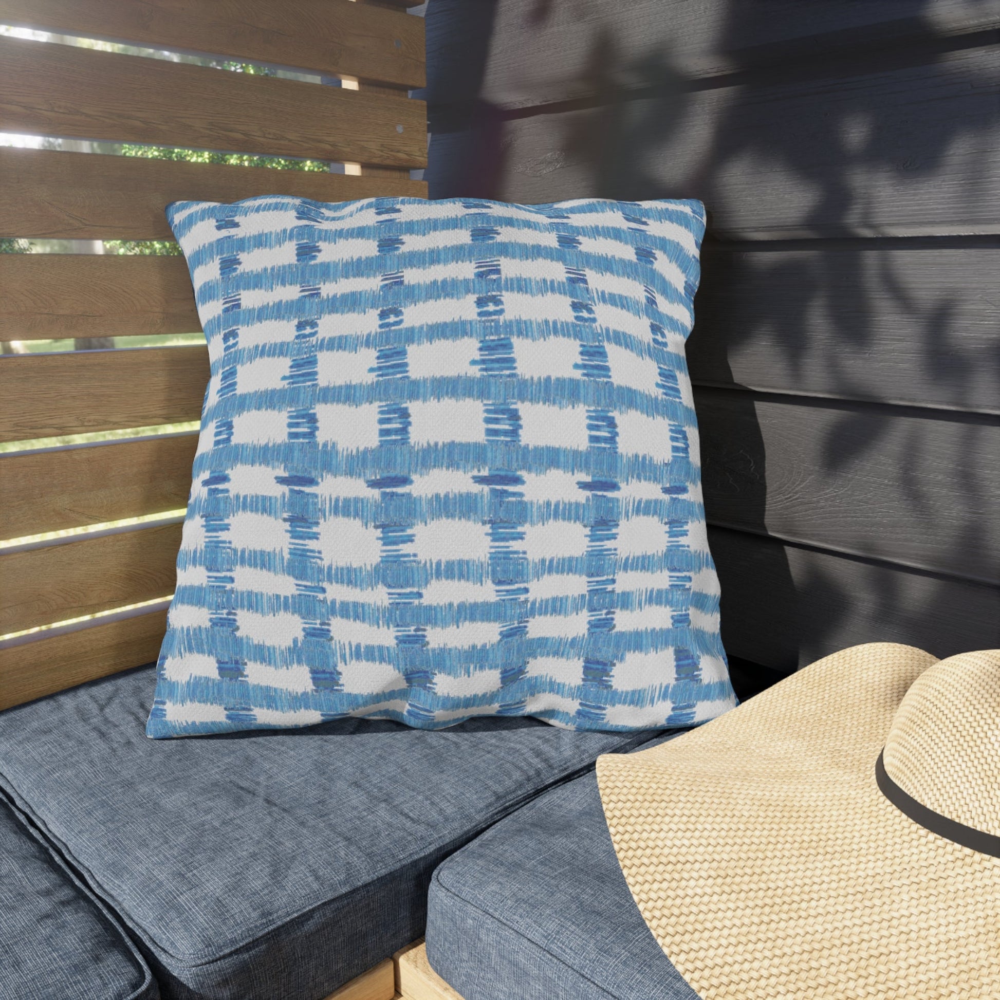 Stripes Outdoor Pillows - Blue Cava