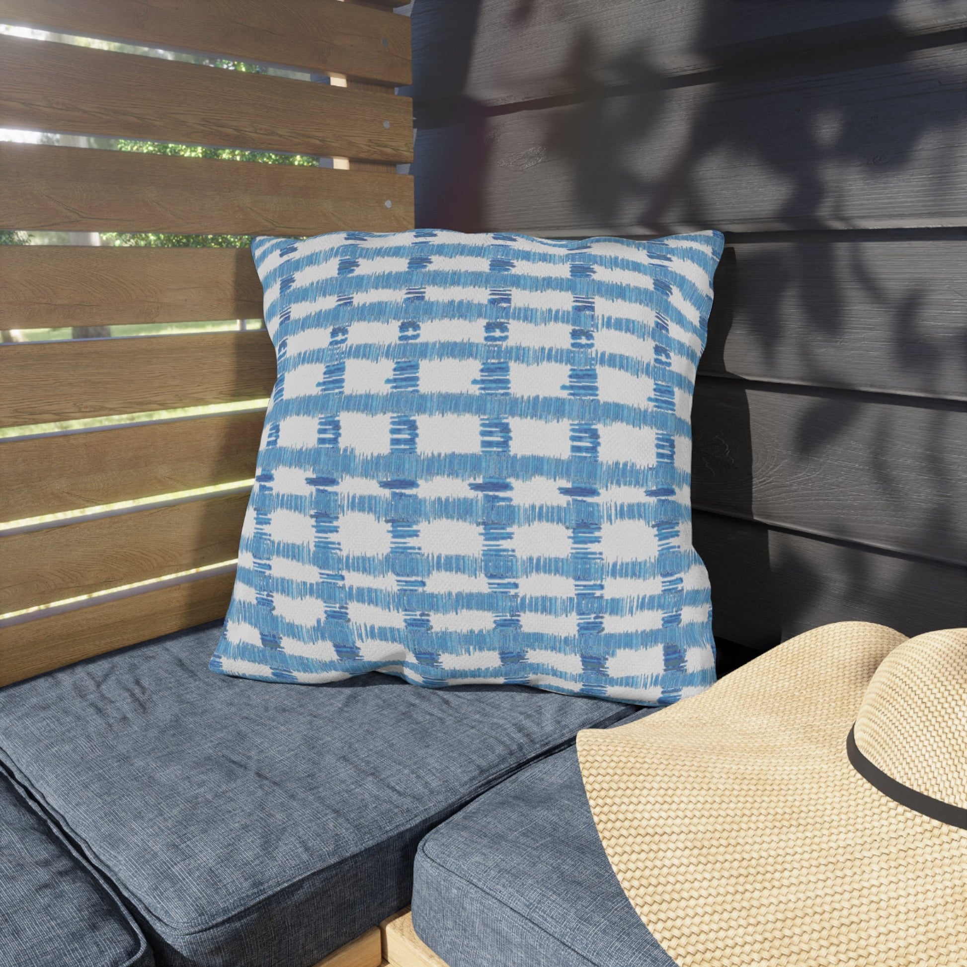 Stripes Outdoor Pillows - Blue Cava