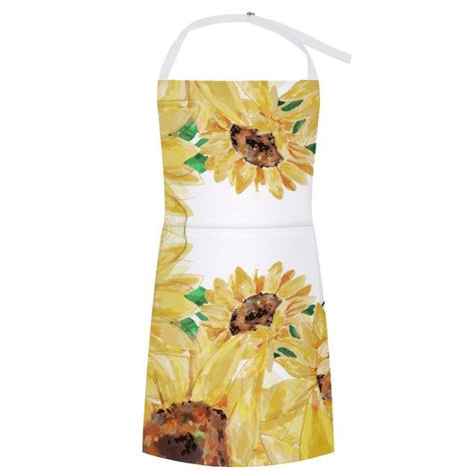 Sunflower Adult Apron with Pocket - Blue Cava