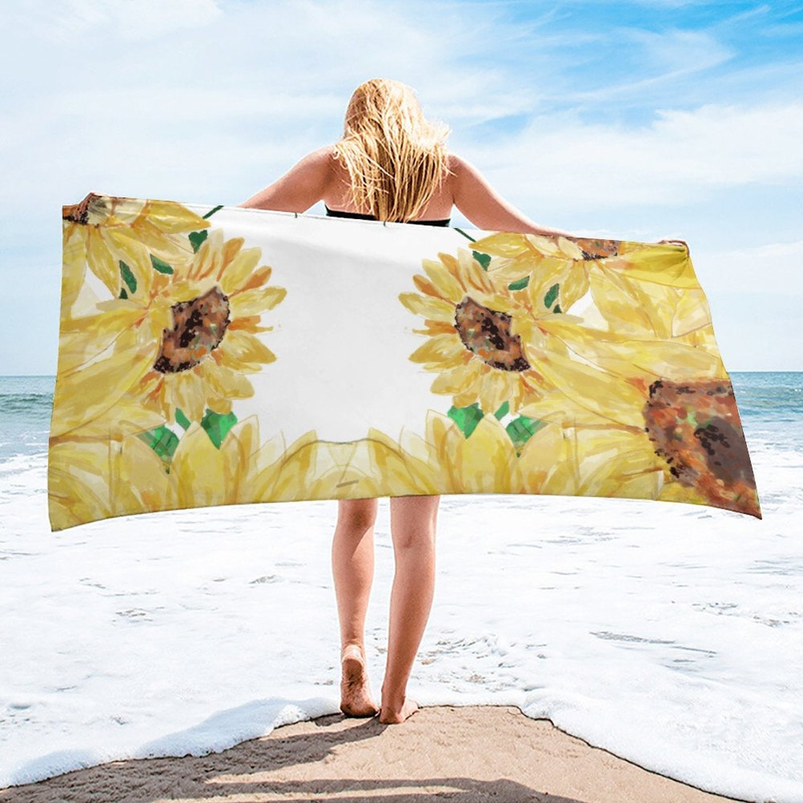 Sunflower Bath Towel 70x140 - Blue Cava