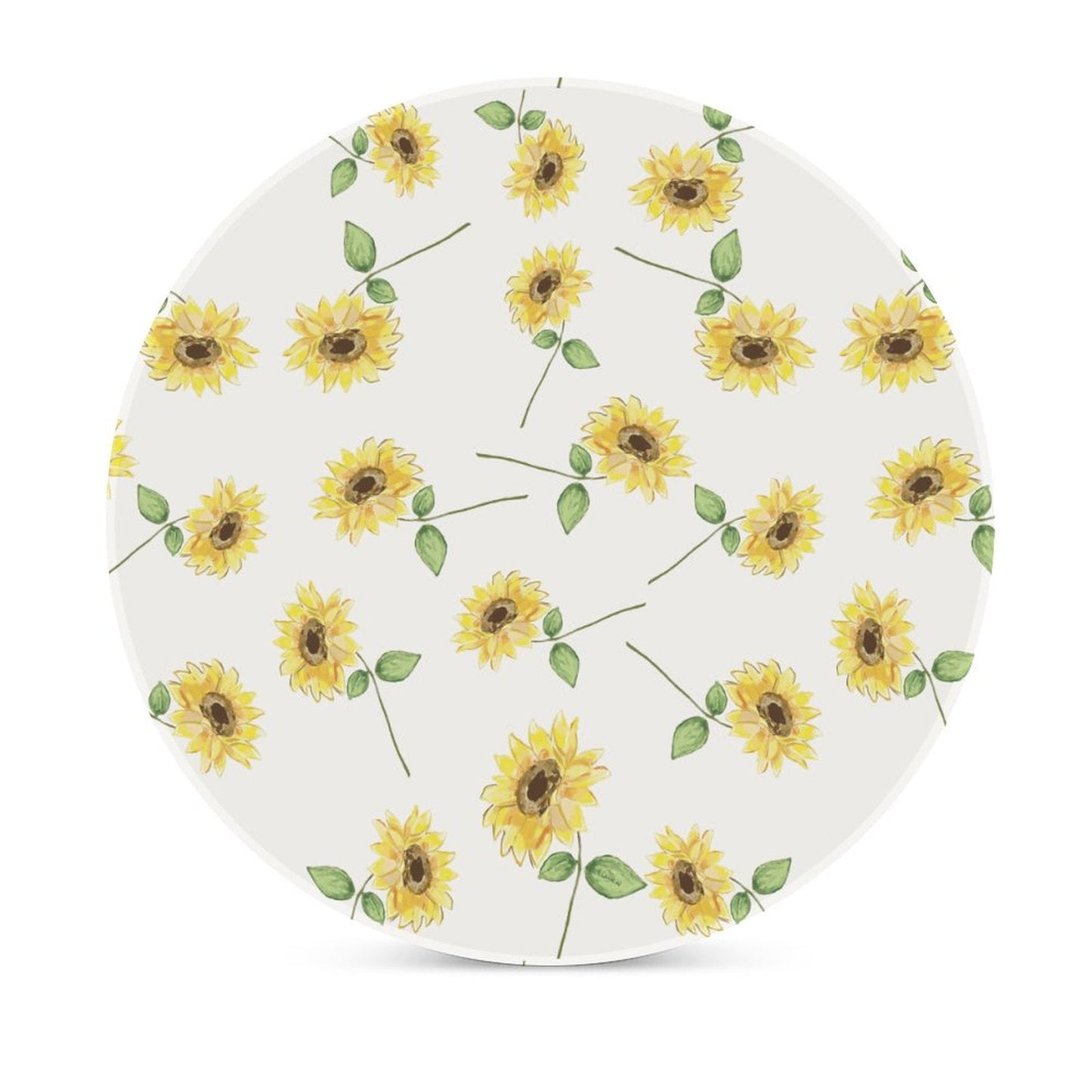 Sunflowers Ceramic Coaster - Blue Cava