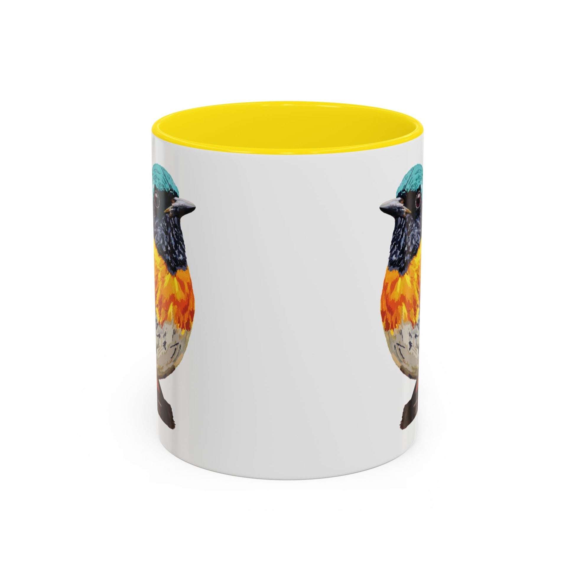 Tangara Rainbow Bird Two Tone Ceramic Mug (11oz & 15oz) - Blue Cava