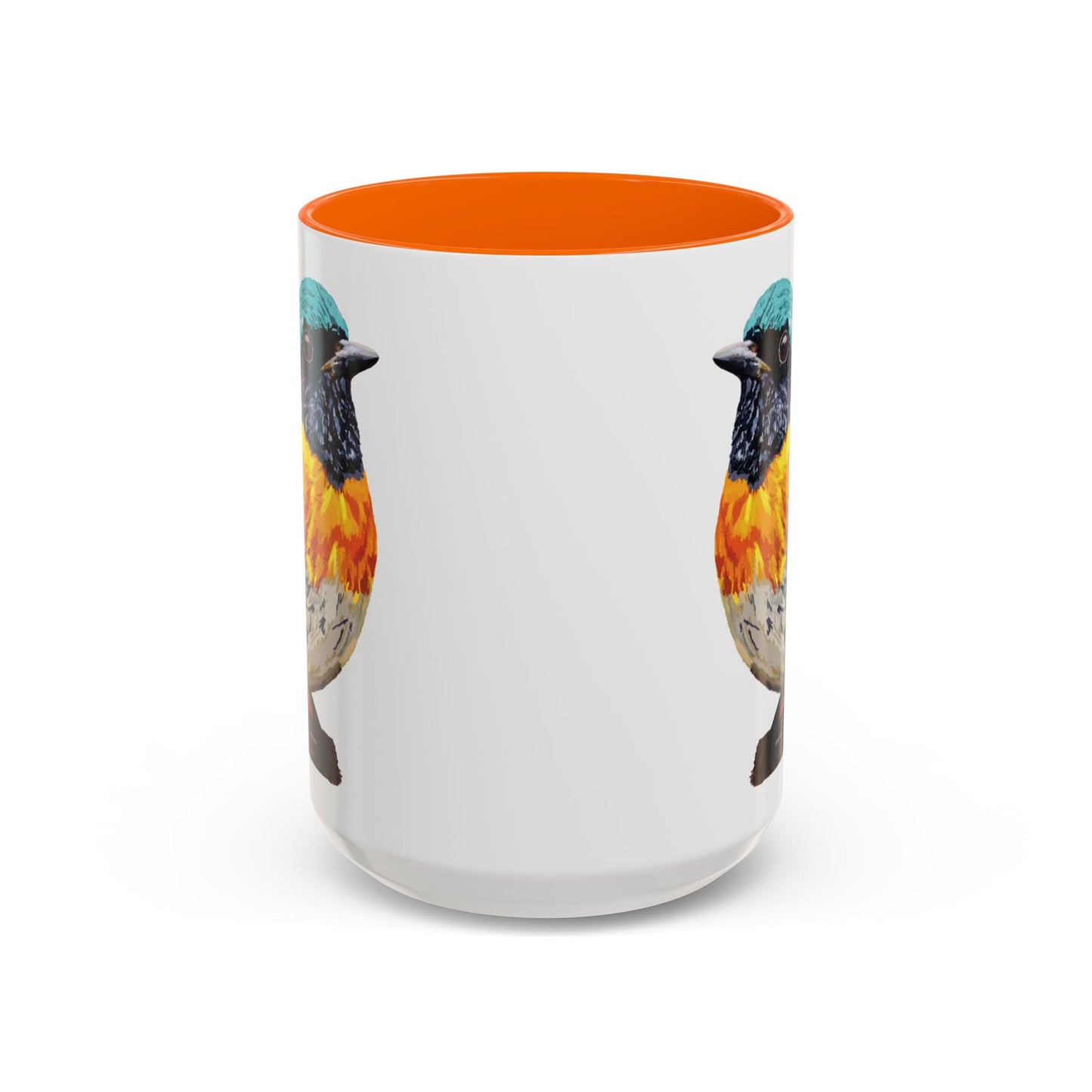 Tangara Rainbow Bird Two Tone Ceramic Mug (11oz & 15oz) - Blue Cava