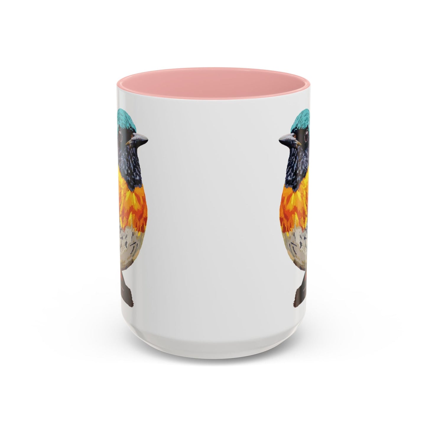 Tangara Rainbow Bird Two Tone Ceramic Mug (11oz & 15oz) - Blue Cava