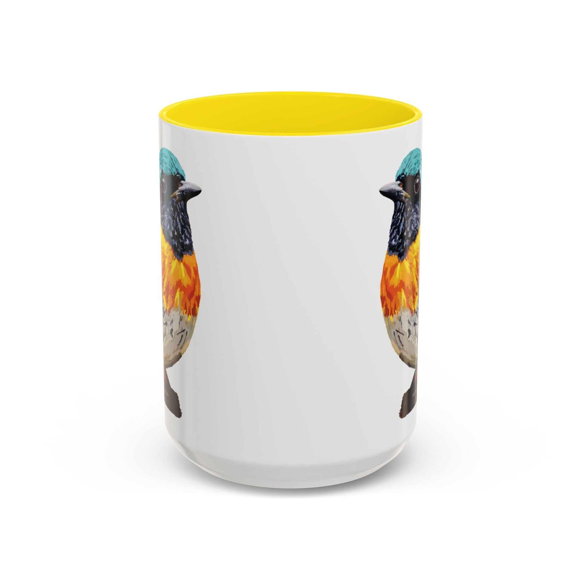 Tangara Rainbow Bird Two Tone Ceramic Mug (11oz & 15oz) - Blue Cava