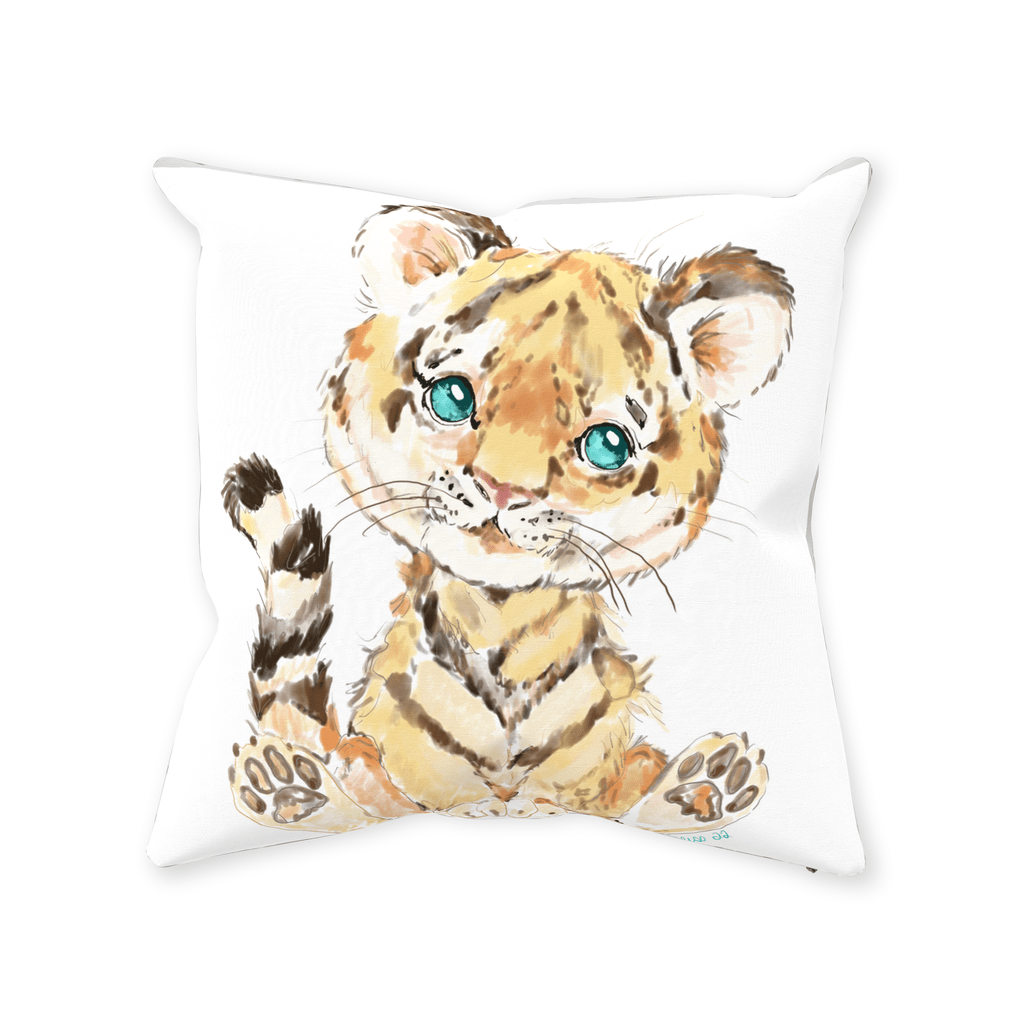 “Tiger” Throw Pillows - Blue Cava