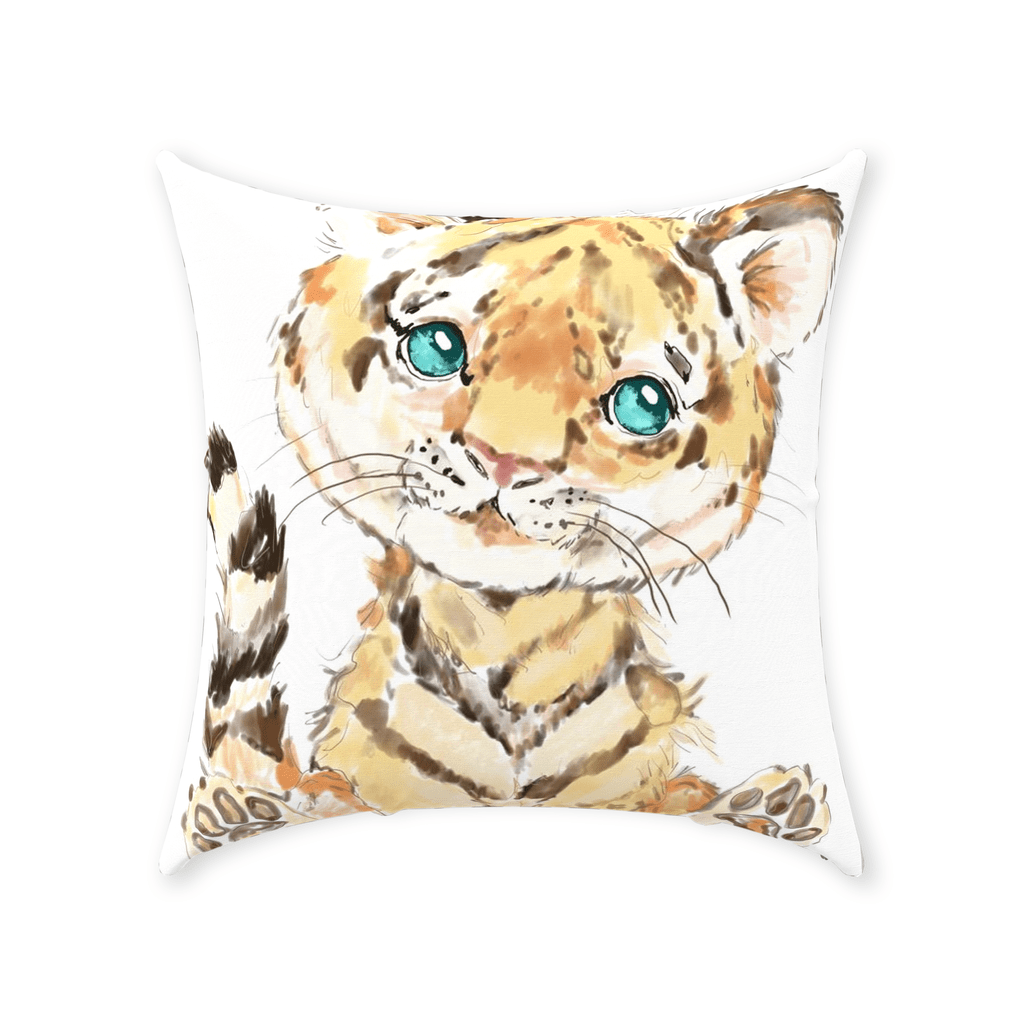 “Tiger” Throw Pillows - Blue Cava