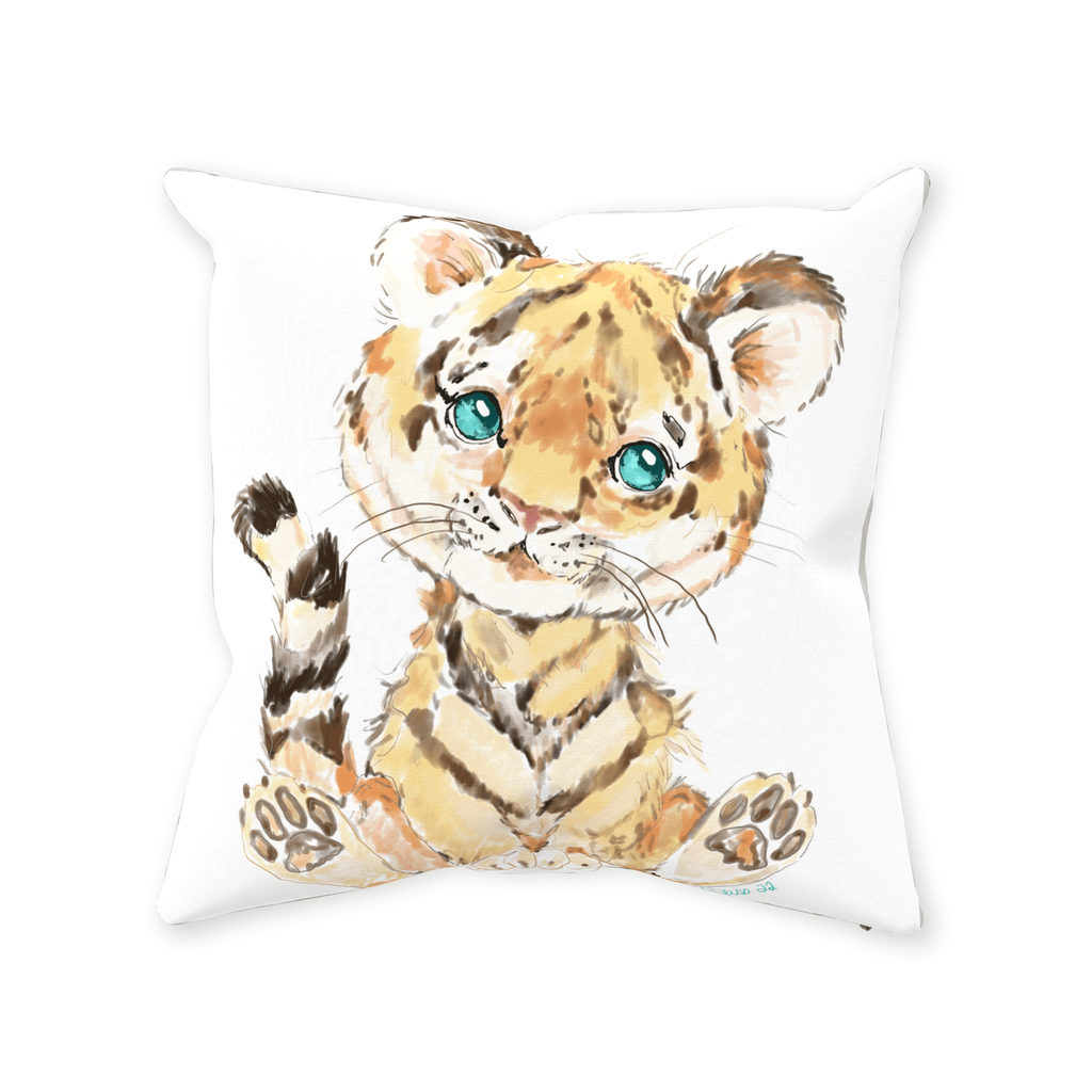 “Tiger” Throw Pillows - Blue Cava