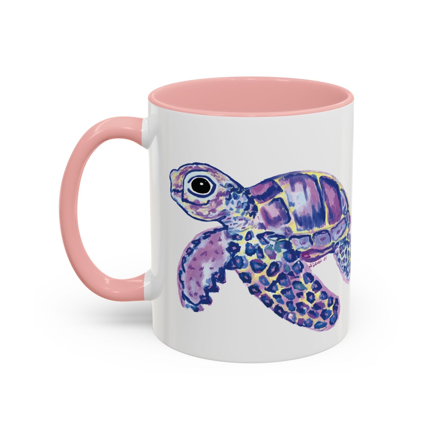 “Tilley” Sea Turtle Two Tone Mug 11oz & 15oz - Blue Cava