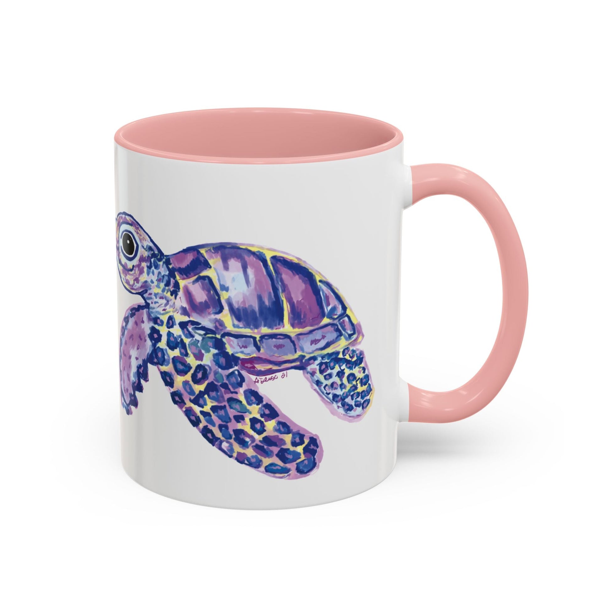 “Tilley” Sea Turtle Two Tone Mug 11oz & 15oz - Blue Cava