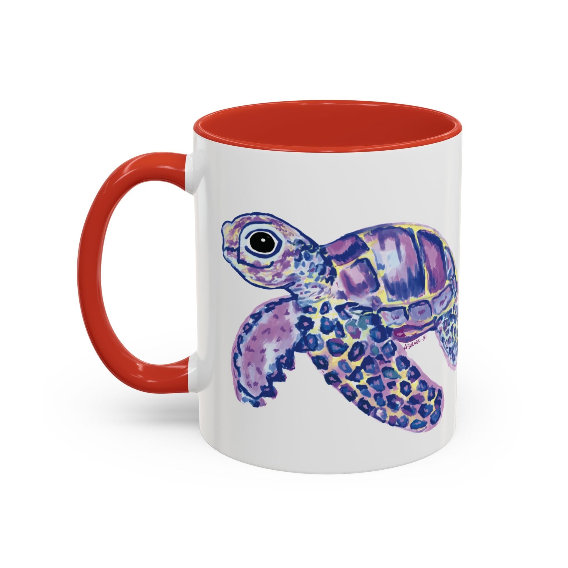 “Tilley” Sea Turtle Two Tone Mug 11oz & 15oz - Blue Cava