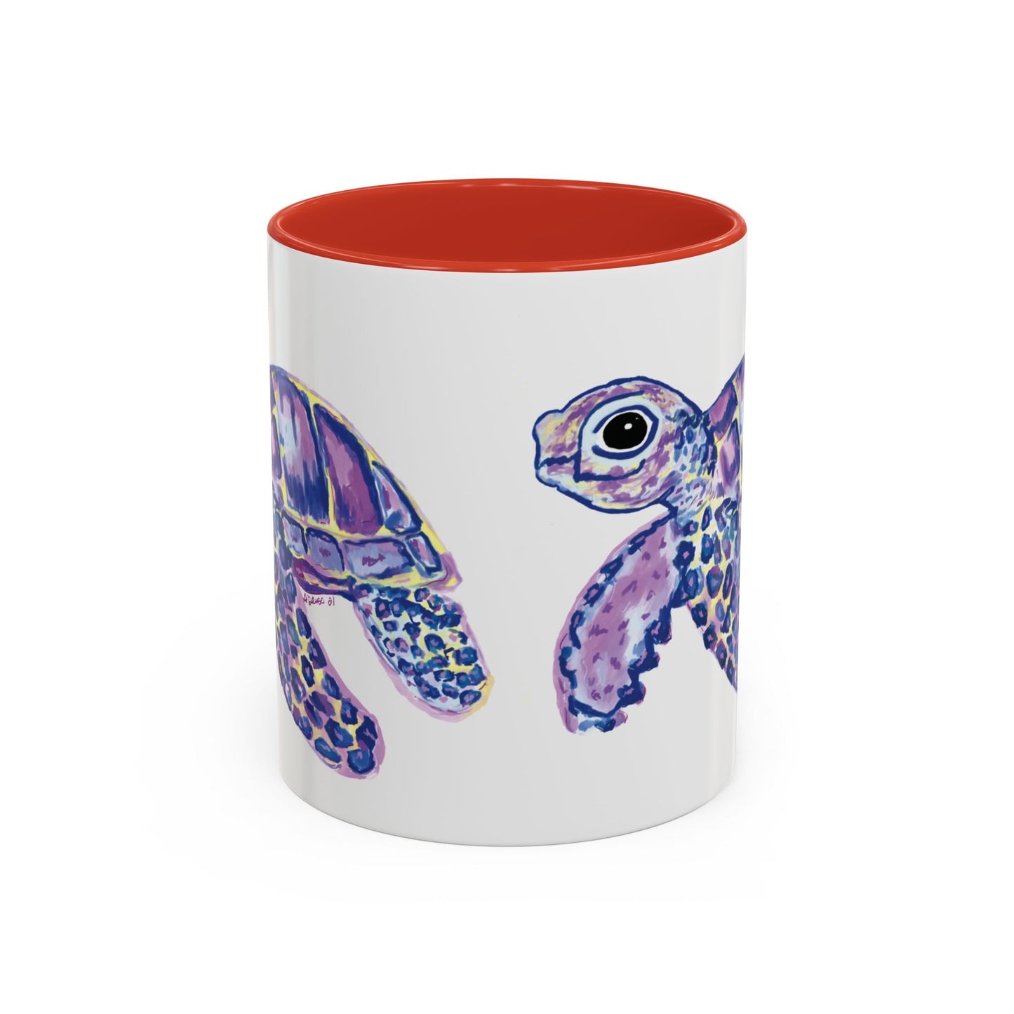 “Tilley” Sea Turtle Two Tone Mug 11oz & 15oz - Blue Cava